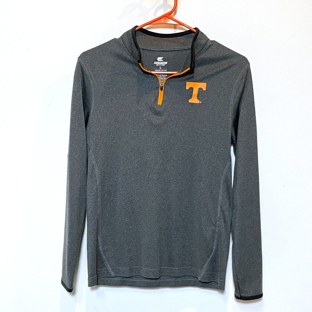 Tennessee Volunteers Colosseum Logo Quarter-Zip Windshirt - Charcoal